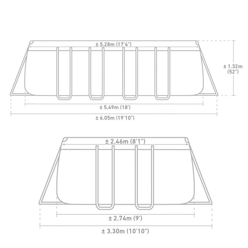 Piscine tubulaire Intex Ultra Frame XTR 5,49 x 2,74 x h1,32m – Image 6