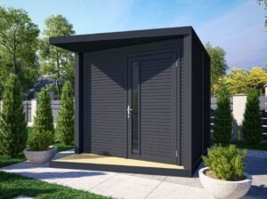 Abri de jardin NERIS Gris Anthracite – 237×297 cm