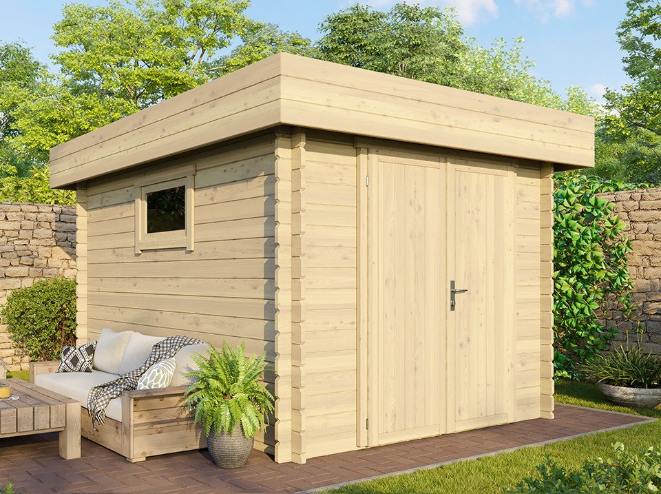 Abri moto en bois ROVETO 9m² – 28mm – Image 2