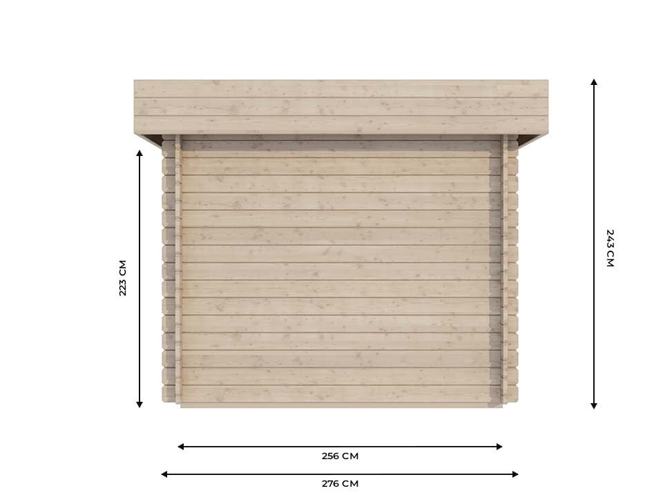 Abri moto en bois ROVETO 9m² – 28mm – Image 5