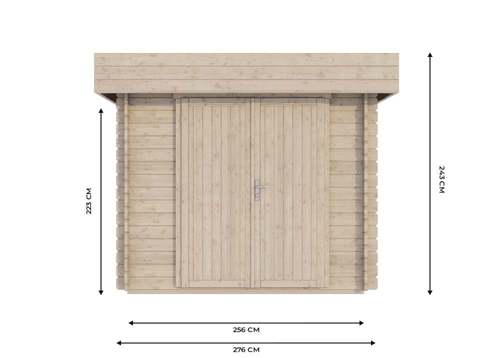 Abri moto en bois ROVETO 9m² – 28mm – Image 4