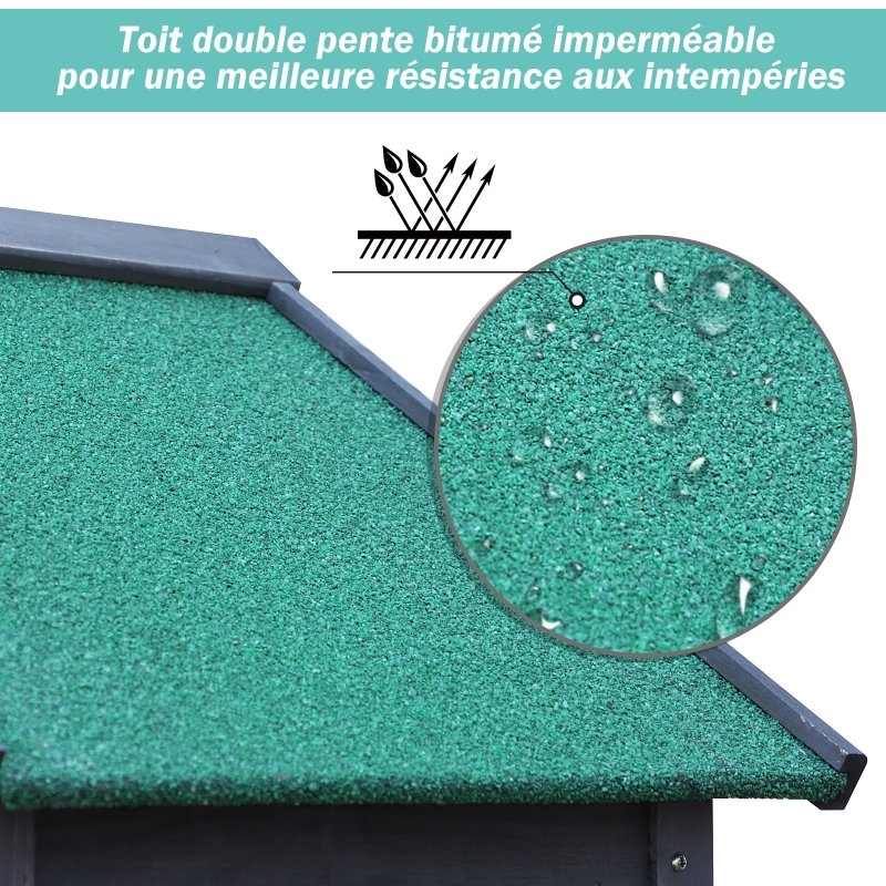 Abri de jardin – Armoire pin massif gris – Image 6